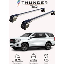 Thunder Gmc Yukon 2015-2020 Trx2 Thunder Carrier Kilitli Ara Atkı Taşıyıcı Tavan Barı Gri