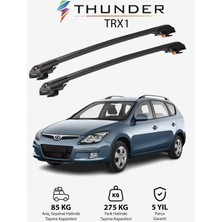 Thunder Hyundaı I30 Cw 2007-2011 Trx1 Thunder Carrier Kilitli Ara Atkı Taşıyıcı Tavan Barı Siyah