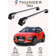 Thunder Hyundaı Kona 2017-SONRASI Trx2 Thunder Carrier Kilitli Ara Atkı Taşıyıcı Tavan Barı Siyah