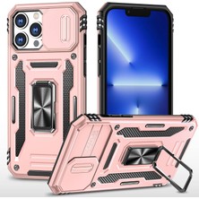 Forestl Digital Iphone 12 Pro Max Pc+Tpu Ring Kickstand Case ile Slayt Kamera Kapağı Anti-Fall Telefon Koruyucu Golü Altın (Yurt Dışından)