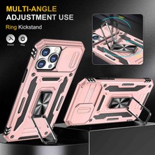 Forestl Digital Iphone 12 Pro Max Pc+Tpu Ring Kickstand Case ile Slayt Kamera Kapağı Anti-Fall Telefon Koruyucu Golü Altın (Yurt Dışından)