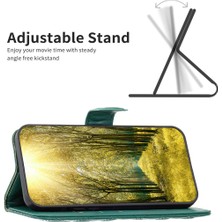 Forestl Digital Iphone 12 Pro Max Pu Deri Mat Mat Tişört Önleyici Telefon Kapağı Stand Yeşili ile Şok Geçirmez Cüzdan Kılıfı (Yurt Dışından)