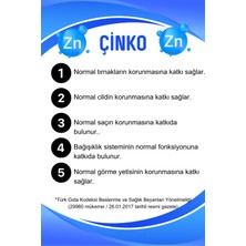 Maxigal Zincopinc Çinko 15 mg 120 Tablet  - Çinko İçeren Takviye Edici Gıda