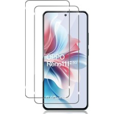 MTK Moveteck Oppo Reno 11F Uyumlu Ekran Koruyucu Kırılmaz Cam 9h Temperli Şeffaf Ekran Camı Tam Koruma (1 Adet Içerir)