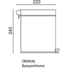 Çelik Banyo 70-217 Paslanmaz Çelik 3 Litre Pedallı Banyo Çöp Kovası Mind