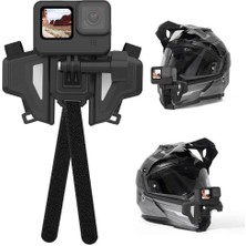 Telesin Gopro Motor Kask Çene Bağlantı Aparatı Gümüş Gri  (Gopro HERO12 , HERO11 ,HERO10/9/8/MAX 360/OSMO Action)