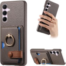 SZY Market Samsung Galaxy Case 5g Halka Standı Premium Dokulu Deri Kart (Yurt Dışından)