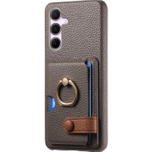 SZY Market Samsung Galaxy Case 5g Halka Standı Premium Dokulu Deri Kart (Yurt Dışından)