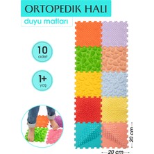 Ortohalı 10 Modüllü Ortopedik Halı Çocuk Duyu Matları Puzzle Çocuk Masaj Halıları OH104