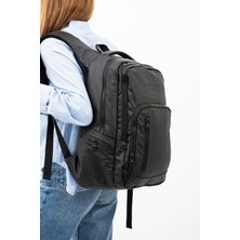YOGII Frank Model Siyah  Laptop Bölmeli 7 Gözlü USB Çıkışlı Valiz Uyumlu Sırt Çantası Çok Kullanışlı  Fonksiyonel Okul Iş Seyahat