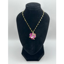 Arnes Jewelry Çelik Zirkon Taşlı Kalpli Kolye