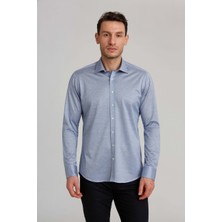 Bisse Platinium Regular Fit Mavi Erkek Gömlek PLTG018_D35