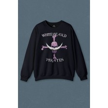 So Cool Lacivert Sweatshirt Anime Whitebeard Amiral Prates One Piece Luffy Baskılı Unisex Sweat