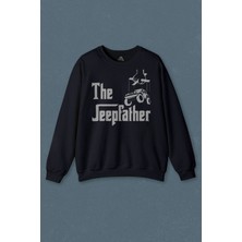 So Cool Lacivert Sweatshirt The Jeepfather Godfather Off Road Jeep Cip Baskılı Unisex Sweat