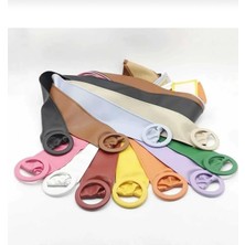 ZR Accessory Yumuşak Suni Deri Tokalı Kadın Pantolon Kemeri, Ceket Kemeri, Elbise Kemeri, Gömlek Kemeri