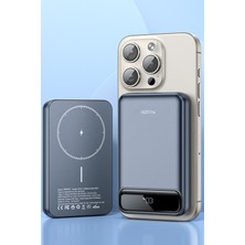 Yesido YP49 10.000 Mah Dijital Göstergeli 22.5W USB 3.0 / 20W Type-C Çıkışlı ve 15W Kablosuz Şarjlı Pd Hızlı Şarj Magsafe Powerbank - Siyah 12