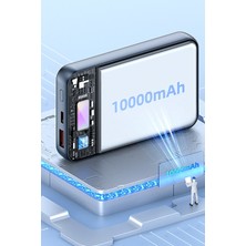 Yesido YP49 10.000 Mah Dijital Göstergeli 22.5W USB 3.0 / 20W Type-C Çıkışlı ve 15W Kablosuz Şarjlı Pd Hızlı Şarj Magsafe Powerbank - Siyah 12