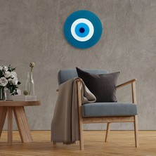 Ennea Art Minimalist Göl Ormanı Nazar Boncuğu El Yapımı Ahşap Büyük Nazarlık 30 cm Hediyelik Eşya