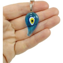 Biuti Murano Turkuaz Ters Damla Nazar Boncuğu Araba Dikiz Ayna Süsü El Yapımı Lüks Cam Hediyelik