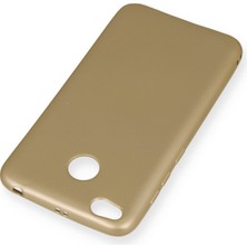 Newface Xiaomi Redmi 4x Kılıf Premium Rubber Silikon - Gold 13