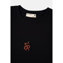 WWF Market Mercan Yılanı Rıbana Crop T-Shirt  Siyah