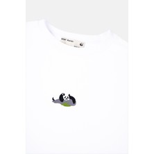 WWF Market Giant Panda Crop Light-Weight T-Shirt - Beyaz