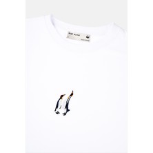 WWF Market Imparator Penguen Light-Weight T-Shirt - Beyaz