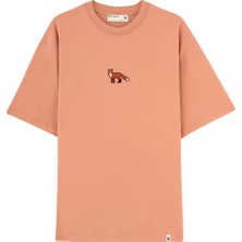 WWF Market Red Fox Oversize T-Shirt Kahverengi