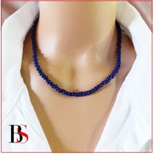 BijuStore Mor Renk Kesme Boncuk Kadın Kolye