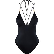 Bonesta Swimwear Crocata Siyah V Yaka Üçgen Mayo