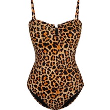 Bonesta Swimwear Tomantosa Taş Baskılı U Balenli Mayo