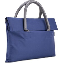 Classone BYN-EL001 Wtxpro Su Geçirmez Kumaş 13-14 Inch Bayan Laptop El Çantası- Tote Bag - Lacivert