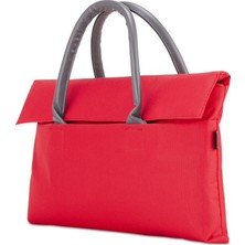 Classone BYN-EL002 Wtxpro Su Geçirmez Kumaş 13-14 Inch Bayan Laptop El Çantası- Tote Bag - Kırmızı