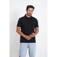 Black Project Erkek %100 Pamuk Serin Tutan Regular Fit Polo Yaka T-Shirt