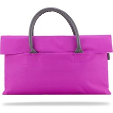 Classone BYN-EL009 Wtxpro Su Geçirmez Kumaş 13-14 Inch Bayan Laptop El Çantası- Tote Bag- Fuşya