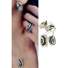 mineli 925 ayar gümüş lüks set takım