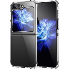 Forzacase Samsung Galaxy Z Flip6 ile Uyumlu Crystal Serisi Anti Shock Sert Silikon Kılıf