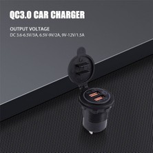 Vuebul Hızlı Şarj 3.0 Çift USB Araç Şarj Cihazı 12V 36W USB Hızlı Şarj Cihazı Anahtarlı Tekne Motosiklet Kamyon Golf Arabası Için Mavi (Yurt Dışından)