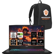 Msı Katana 17 Intel Core I7 13620H 96GB 2tb SSD RTX4060/8GB 17.3" Fhd 144Hz Fdos Taşınabilir Bilgisayar B13VFK-1037XTR & Per4 Çanta B13VFK1037XTRP339