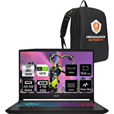 Msı Katana 15 Intel Core I7 13620H 40GB 2tb SSD RTX4070/8GB 15.6" Fhd 144Hz Fdos Taşınabilir Bilgisayar B13VGK-2023XTR & Per4 Çanta B13VGK2023XTRP324