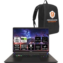 Msı Vector 16 Hx Intel Core I9 14900HX 40GB 256GB SSD RTX4070/8GB 16" Qhd+ 240Hz W11H Taşınabilir Bilgisayar A14VGG-271TR & Per4 Çanta A14VGG271TRP321