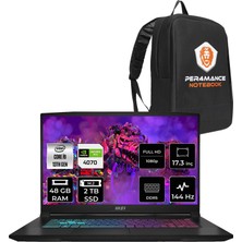 Msı Katana 17 Intel Core I9 13900H 48GB 2tb SSD RTX4070/8GB 17.3" Fhd 144Hz Fdos Taşınabilir Bilgisayar B13VGK-1242XTR & Per4 Çanta B13VGK1242XTRP329