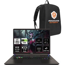 Msı Vector 17 Hx Intel Core I9 14900HX 16GB 2tb SSD RTX4090/16 17" Qhd+ 240Hz Fdos Taşınabilir Bilgisayar A14VIG-879XTR & Per4 Çanta A14VIG879XTRP309