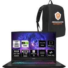 Msı Katana 17 Intel Core I9 13900H 24GB 2tb SSD RTX4060/8GB 17.3" Fhd 144Hz W11H Taşınabilir Bilgisayar B13VFK-1018TR & Per4 Çanta B13VFK1018TRP314