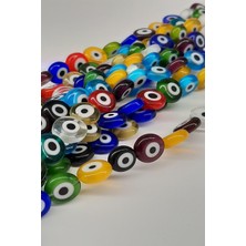 Renkli Yassı Cam Nazar Boncuğu