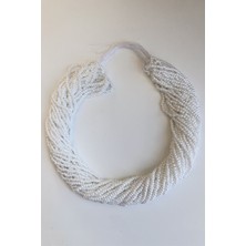 Parlak Beyaz Dizi Kum Boncuk 2 mm