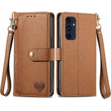 Bdt Shop Samsung Galaxy M55 Fermuar Aşk Deri Kılıf Cüzdan Için Flip Case (Yurt Dışından)