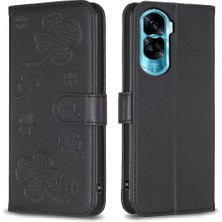 Bdt Shop Onur Için Flip Case 90 Lite 5g Cüzdan Pu Deri Kart Yuvaları Tutucu Yonca (Yurt Dışından)