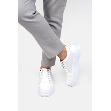 Zegeshoes Erkek Beyaz Lastikli Fileli Ortopedik Günlük Spor Ayakkabı Garantili Sneaker Spor Ayakkabı