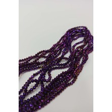 Parlak Mor Kristal Boncuk 4 mm